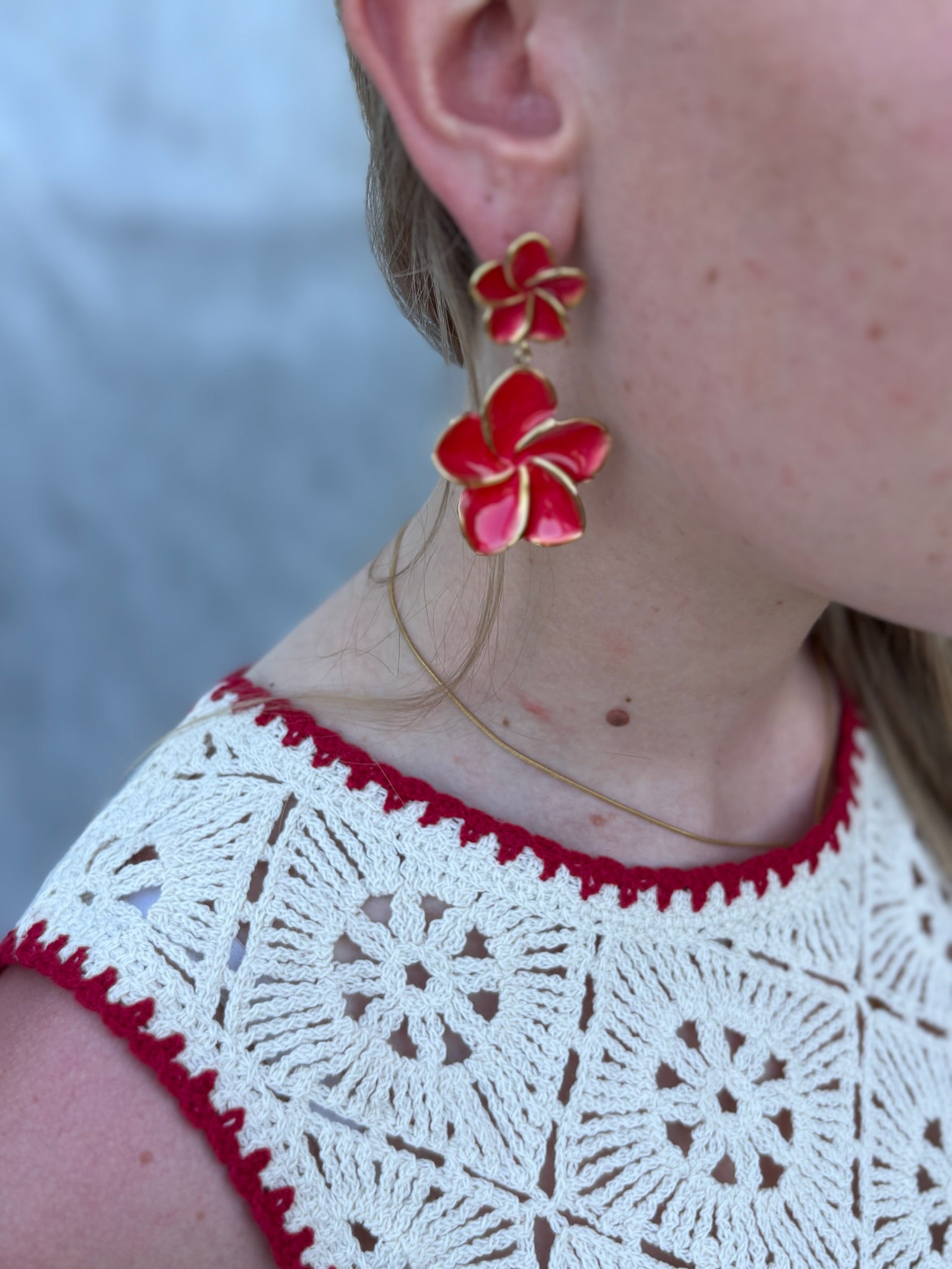 Rotes Häkeltop Cassandre